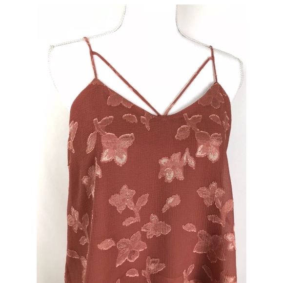 19 Cooper Floral Vneck Spaghetti Strap Shift Dress - Picture 5 of 7